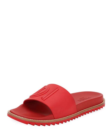 fendi red sandals|fendi birkenstock sandals.